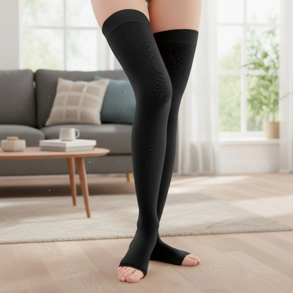 I-MING CAS-6004 膝上壓力襪 – 3D 彈性 透氣 大腿 支撐 襪 香港 熱賣 thigh-high compression socks HK