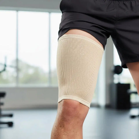 I-MING ES-602 大腿壓力護套，透氣彈性布料與穩定支撐，適合跑步、健身與長時間活動