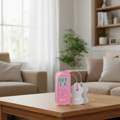 OMRON HV-F021 粉色電子脈衝按摩器 TENS 止痛機 香港行貨
